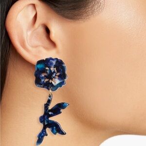 Lele Sadoughi Thistle Stem Earrings in New Condition - Indigo Tortoise